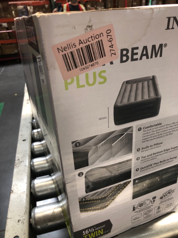Photo 1 of ***(HAS HOLE/ SEE NOTES)***
Intex 64131ED Dura-Beam Plus Deluxe Pillow Rest Air Mattress: Fiber-Tech – Twin Size – Built-in Electric Pump – 16.5in Bed Height – 300lb Weight Capacity