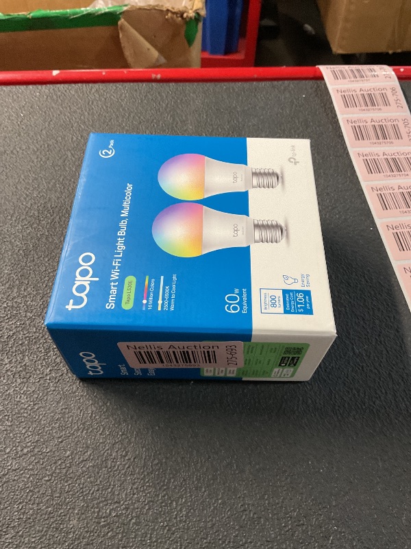 Photo 1 of TP-Link Tapo Smart Light Bulbs, 16M Colors RGBW, Dimmable, Compatible with Alexa and Google Home, A19, 60W Equivalent, 800LM CRI>90, 2.4GHz WiFi only, No Hub Required, Tapo L530E(2-Pack)