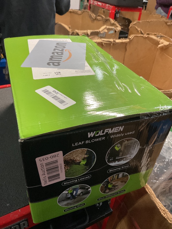 Photo 1 of Leaf Blower, Electric Cordless Leaf Blower with 2 Batteries and Charger, 2 Speed Mode, Lightweight Leaf Blowers for Blowing Leaves, Patio Cleaning, Lawn Care and Dust