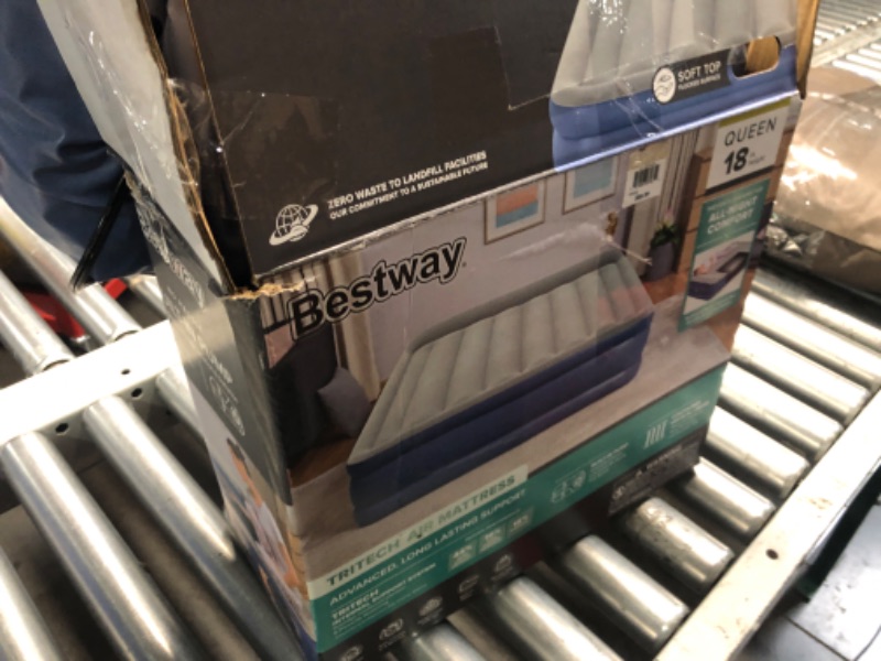 Photo 1 of (Has a leak)Bestway Tritech Air Mattress Queen 18" with Built-in AC Pump
