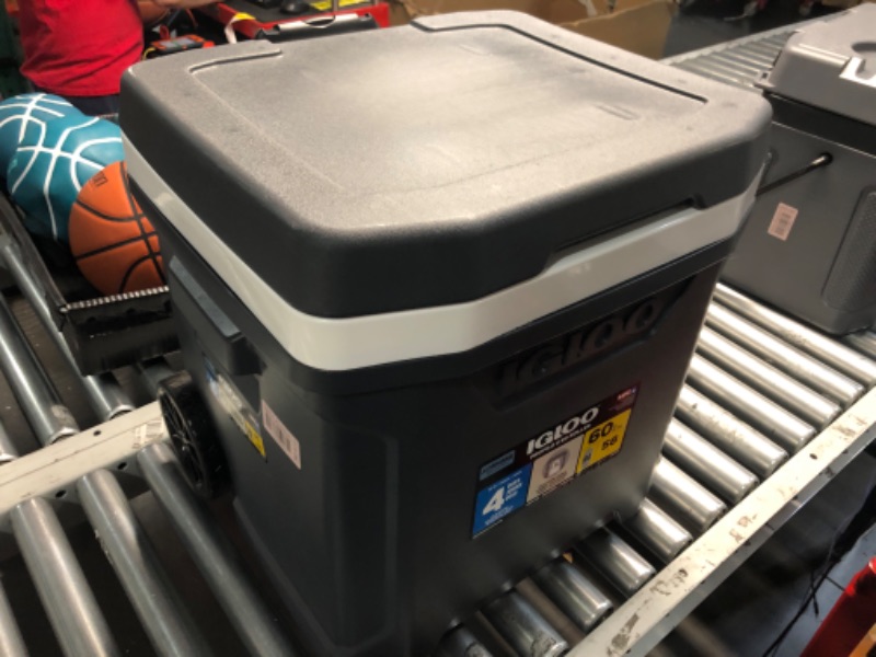 Photo 1 of (SEE NOTES) IGLOO MaxCold 58 Litre (62 US QT) Roller Cool Box Ice Cooler 98 Cans, grey