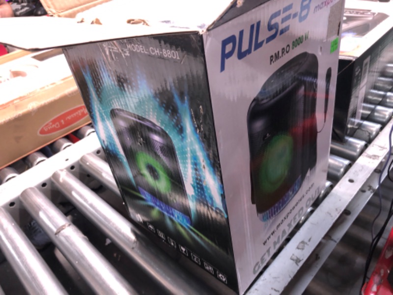 Photo 1 of (microphone does not work) Max Power 8" Portable Bluetooth Speaker

