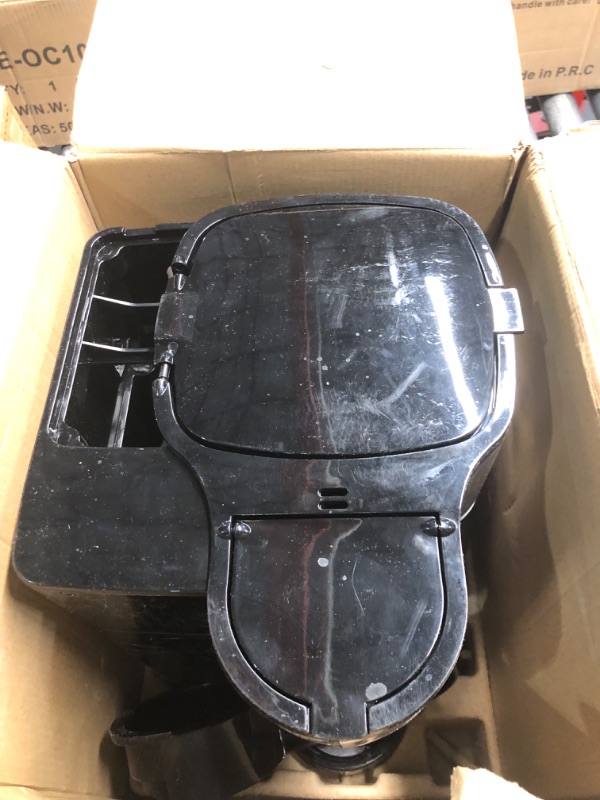 Photo 1 of ***(MAJOR DAMAGE/ SEE NOTES)***
Hamilton Beach 2-Way 12 Cup Programmable Drip Coffee Maker & Single Serve Machine, Glass Carafe, Auto Pause and Pour, Black (49980R)