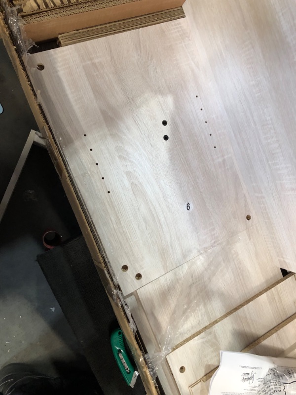 Photo 1 of ***INCOMPLETE - MISSING PARTS - WOOD CRACKED AND BROKEN - SEE PICTURES***
Signature Design by Ashley Dorrinson Farmhouse TV Stand with Fireplace Option, Fits TVs up to 58", Whitewash