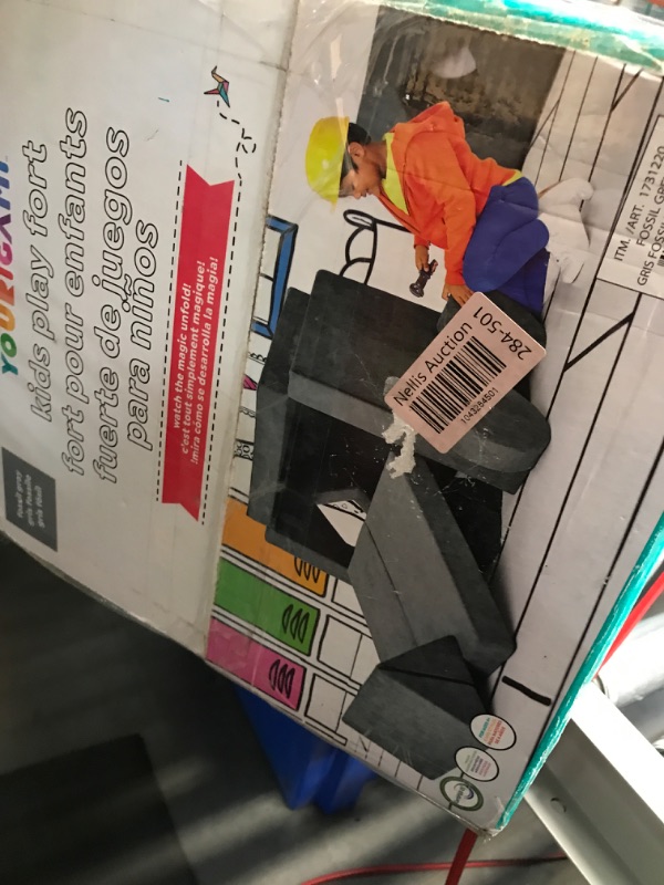 Photo 1 of *USED MISSING PIECES*jela Kids Couch Safety Certified Play Couch Soft Kids Sofa with Machine Washable Cover Thick Foam Fort Building Set for Playroom Indoor 57x28x18 Inch (Corduroy, Darkgrey)
