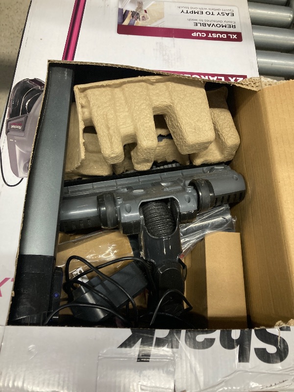 Photo 1 of ***MAYBE PARTS ONLY***
Shark HV371 Rocket Pro DLX Corded Stick, Removable Hand Vacuum, Advanced Swivel Steering, XL Cup, Crevice Tool, Upholstery Tool & Anti-Allergen Dust Brush, Fuchsia, Capacity