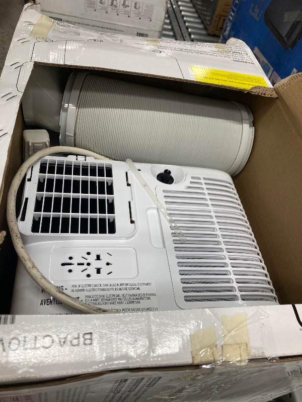 Photo 1 of **MAJOR DAMAGE/MISSING PARTS**BLACK+DECKER 10,000 BTU Portable Air Conditioner for Rooms up to 450 Sq. with Remote Control, White