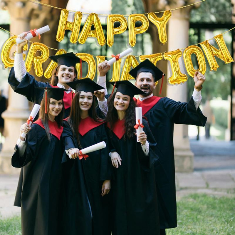 Photo 1 of 
Gold Happy Graduation Balloons