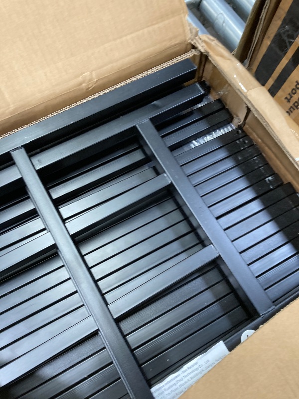 Photo 1 of ***BOX 1 OF 2 ONLY/INCOMPLETE SET/PARTS ONLY*** 
Bellemave Triple Bunk Bed for Kids, Adults, Teens, Twin Over Twin & Twin Metal Bunk Beds for 3 Kids, Triple bunk beds?Heavy Metal, Black?  ***(BOX OPEN,BOX RIPPED TORN)***