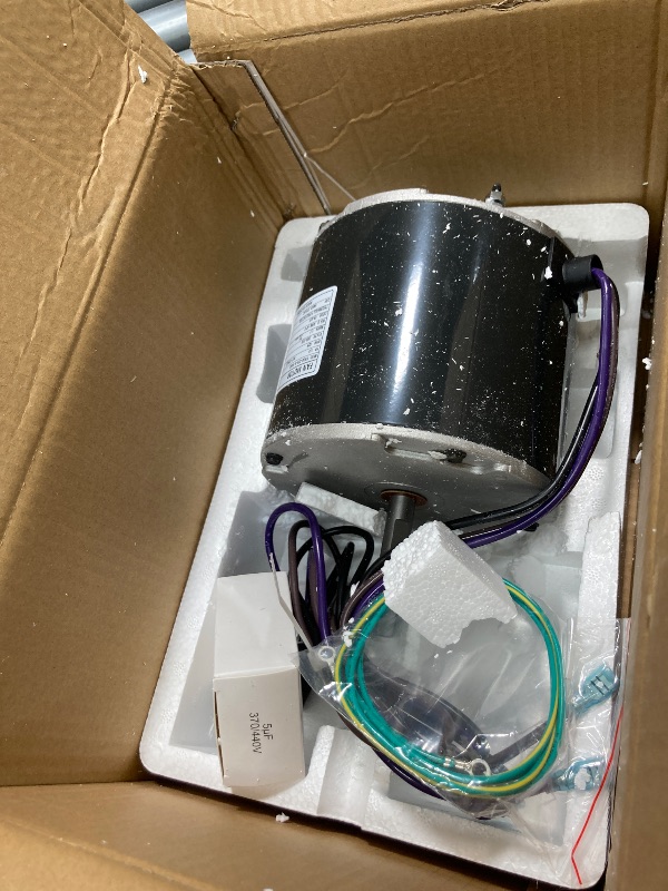Photo 1 of 12Y65, 100483-43 Condenser Fan Motor 208/230 Volt, 1 PH, 60HZ 1/4 HP 825 RPM Replacement for 100483-05, YSLB-220-8-B001, YSLB-220-8-B002, 100483-34 etc, Compatible with Lennox ge etc, 1-Year Warranty