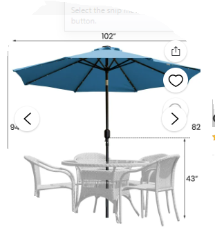 Photo 1 of **PARTS ONLY** SunRay 9 FT 32 LED Patio Solar Umbrella w/ Push Button Tilt and Crank Outdoor U **Please Read Notes!!**