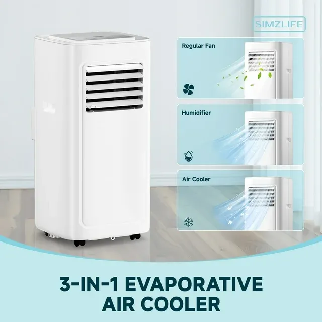 Photo 1 of ***MISSING ATTACHMENTS**Simzlife Portable Air Conditioner 8000 BTU Ashrae , Dehumidifier, Fan,Cool, 3 in 1 AC with Remote Control