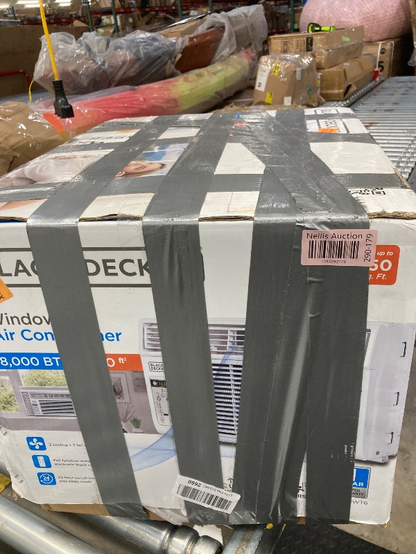 Photo 1 of ***PARTS ONLY*** 
BLACK+DECKER Window Air Conditioner 8000 BTU, AC Window Unit Cools Up to 350 Square Feet, Window AC Unit with Remote Control, 3 Cooling Speeds and Fan Only Function, BD08WT6, White