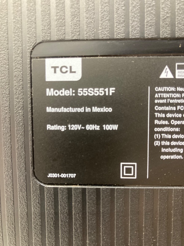 Photo 1 of ***with damages, screen is not good, please see the photo**TCL 55-Inch Class S5 UHD 4K LED Smart TV with Fire TV (55S551F, 2024 Model), Dolby Vision, HDR PRO+, Dolby Atmos, Alexa Built-in with Voice Remote, Apple AirPlay 2 Compatibility, Streaming Televis