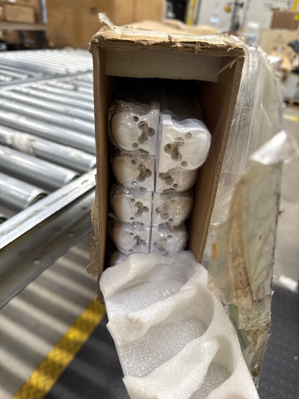 Photo 1 of Singteam 10Pack 8Ft LED Shop Light Fixture, 100W Integrated LED Tube Light,15500LM, 6500K, Clear Cover,6 Rows V Shape 270 Degree T8 LED Lighting for Garage Warehouse Workshop Basement