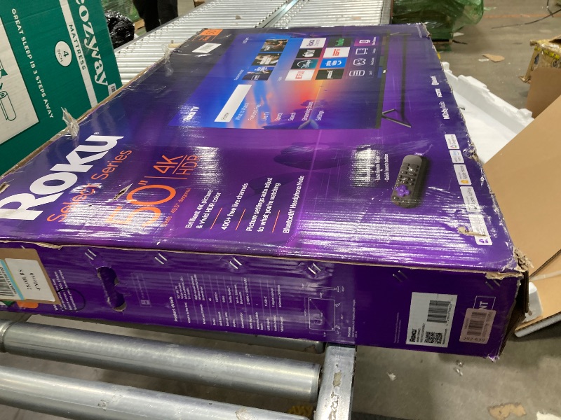 Photo 1 of ***PARTS ONLY**Roku Smart TV 2025 – 50-Inch Select Series, 4K HDR TV – RokuTV with Enhanced Voice Remote – Flat Screen LED Television with Wi-Fi for Streaming Live Local News, Sports, Family Entertainment