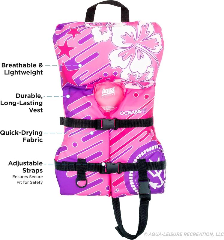 Photo 1 of 
Oceans 7 US Coast Guard Approved Life Jacket for Infant, Kids, Youth, – Type II & III Vest, Personal Flotation Device