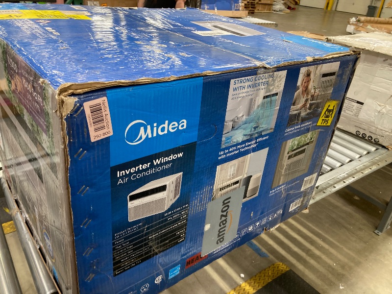 Photo 1 of Midea 18,000 BTU Smart Inverter Window Air Conditioner with APP, Alexa Control, 208/230V AC Unit Cools up to 1,000 Sq. Ft, Quiet Operation, Energy Saving, Remote & Easy Installation Kit, White