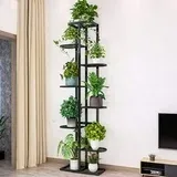 Photo 1 of 8-Tiers Plant Stand for Indoor and Outdoor, Metal, Black Dark
