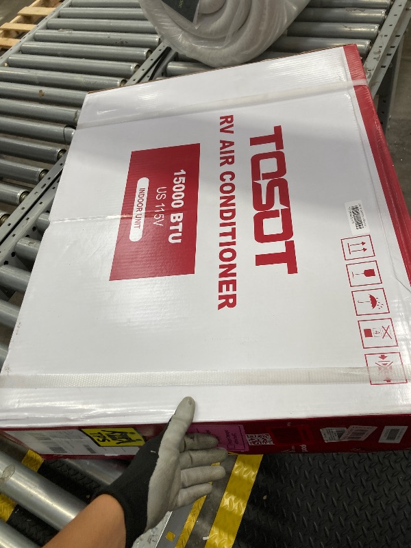 Photo 1 of ***BOX 1 OF 2 ONLY/INDOOR UNIT ONLY/INCOMPLETE SET**TOSOT GO Cool RV Air Conditioner 15000 BTU, Non-Ducted Camper Rooftop AC Unit with Heat Pump, WiFi and Remote Control, White