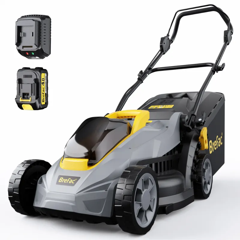 Photo 1 of ***MISSING PARTS/NO BATTERY**Brefac 20V 13'' Cordless Lawn Mower, Multi-Functional Grass Cutter with 4.0Ah Battery, 5 Adjustable Height Settings, Durable Manganese Steel Blades, Easy to Use for Small Lawn
