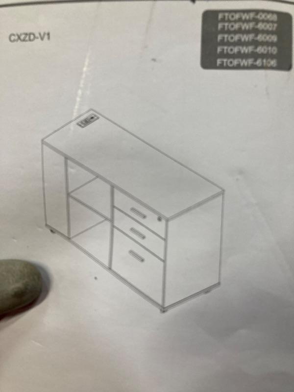 Photo 1 of 3 Drawer Mobile Lateral Filing Cabinet 15.6" d X 35" w 25.6" h Grey Modern Contemporary Wood Finish Modular