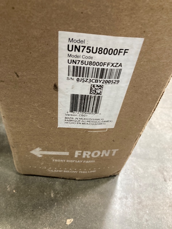 Photo 1 of ***(SELLING AS PARTS ONLY -SCREEN CRACKED, BOX RIPPED/TORN)***
Samsung 75-Inch Class Crystal UHD U8000F 4K Smart TV (2025 Model) Endless Free Content, Crystal Processor 4K, MetalStream Design, Knox Security, Alexa Built-in