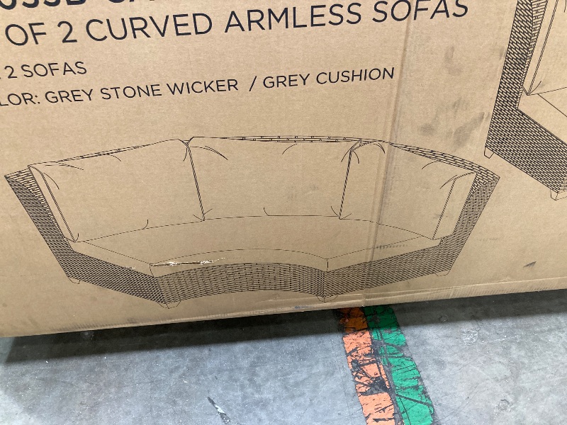 Photo 1 of *****Beautiful sofa set***
TK Classics Florence Curved Armless Sofa
Martha Stewart Bedford Indoor-Outdoor Modular Patio Curved Sectional Sofa Seat with Rattan Wicker Finish in Gray with Gray All-Weather Cushions