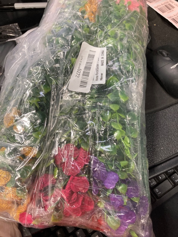 Photo 1 of 20 Bundles Artificial Flowers for Outdoor Fake Plants for Spring Decoration,Faux Eucalyptus Flowers for Planter UV Resistant Lifelike for Home Porch Garden?7 Color?