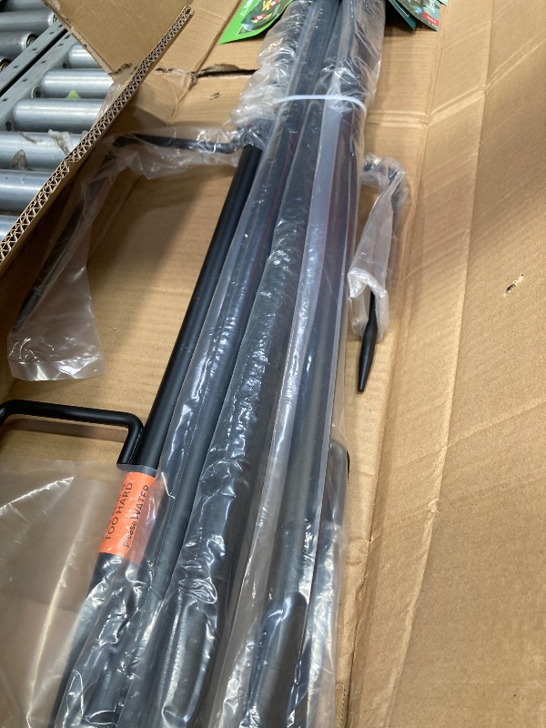 Photo 1 of 10Ft String Light Poles 4 Pack,Light Poles for Outside Lights,Outdoor with Fence Brackets Hanging Lights,Metal Stand Deck Patio Backyard