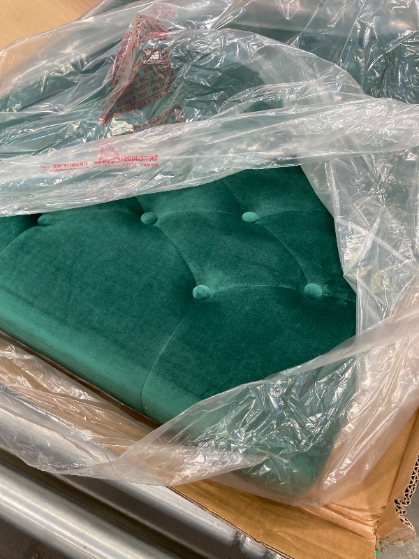 Photo 1 of ***(HEADBOARD ONLY)***NO PARTS*** Upholstered Tufted Button Headboard KIng/CA King, Jade*** 