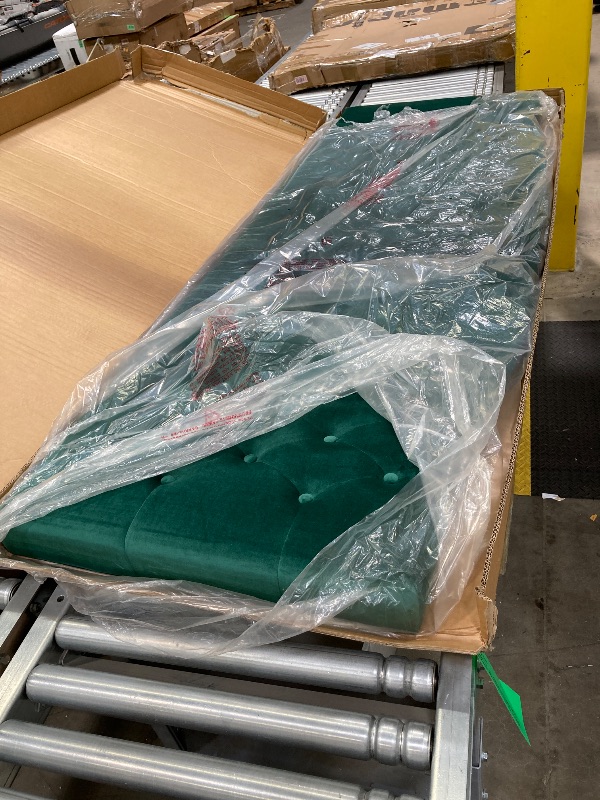 Photo 1 of ***(HEADBOARD ONLY)***NO PARTS*** Upholstered Tufted Button Headboard KIng/CA King, Jade*** 