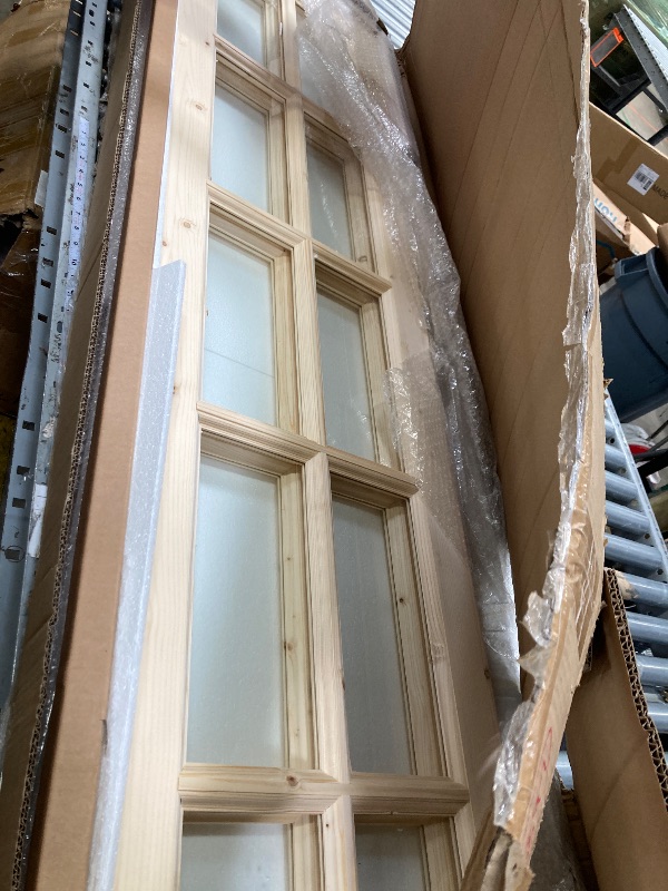 Photo 1 of 48" x 80" French Doors Interior Slab (Double 24" x 80" 10-Lite Tempered Clear Glass Door Shakers Replacement Only, Without Hardware Kit & Frame), Pre-Finished & Paintable, Prebuilt Home Door Panels