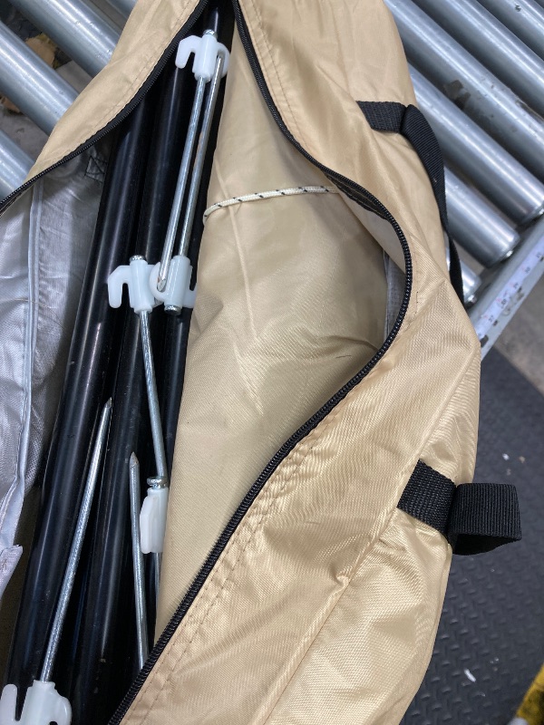Photo 1 of TAILI Inflatable Blow Up Tent for Camping with Hand Pump for 2-4 Person, Easy Setup Outdoor Inflatable Oxford Waterproof Air Tent House for Family Camping Adult, Khaki