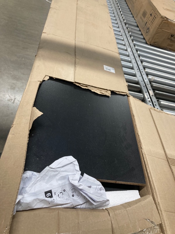 Photo 1 of ***MAYBE PARTS ONLY***
Prepac Coal Harbor Floating Cabinet, Wall Mounted Hutch with 3 Doors, Self Closing Hinges for Office, Living Room, and Bedroom Ideal for Storage and Organization, 12.5"D x 47.25"W x 13"H, Black