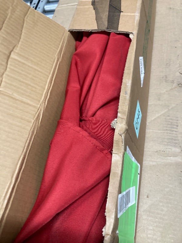 Photo 1 of Abba Patio 7.5ft Oslo Outdoor Umbrella w/ Push Button Tilt & Crank, 6 Ribs, Dark Red
