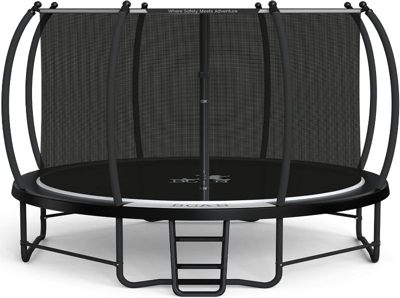 Photo 1 of  Trampoline with Enclosure for Kids Adults, ASTM Approved, Outdoor Trampolines with Ladder for Kids
