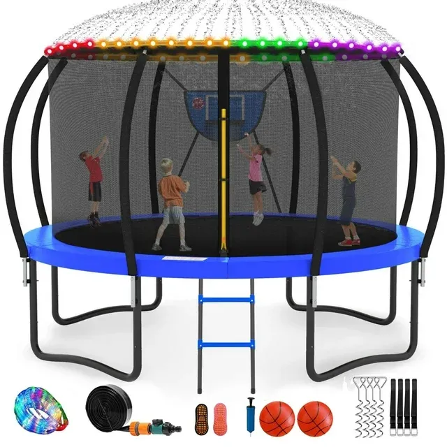 Photo 1 of **SAFETY NET FOR TRAMPOLINE ONLY**

GVDV 14' Outdoor Trampoline, Backyard Recreational Pumpkin Trampoline for Kids
