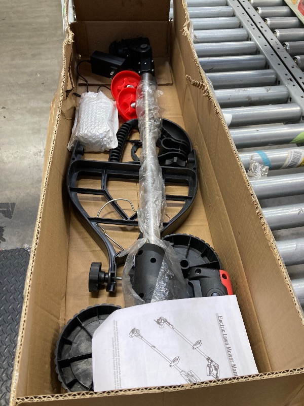 Photo 1 of ***PARTS ONLY**
BAOKALER Cordless Electric Weed Wacker String Trimmer with Wheels, Equipped with Three Types of Blades and 2 Battery
