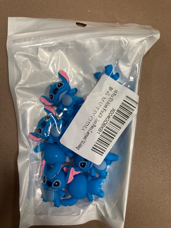 Photo 1 of 10 Pcs 3D Alien Focal Bead Cute Loose Beads Accessory for DIY Keychains Bracelet Necklace Pens Lanyard Making