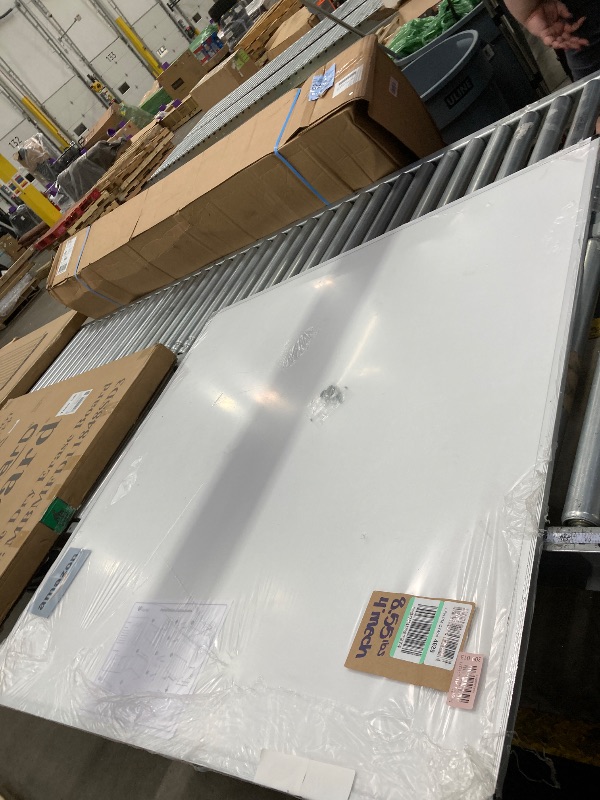 Photo 1 of ***LIGHT DAMAGE IN BACK***VIZ-PRO Cork Bulletin Board, 48 X 48 Inches, Wall-Mounted Corkboard with Silver Aluminium Frame for School, Office, and Home 4' X 4'