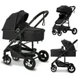 Photo 1 of ***MISSING PARTS**AILEEKISS 3-in-1 Convertible Baby Stroller with Big Seat and Adjustable Canopy, 24 Pound, Black
