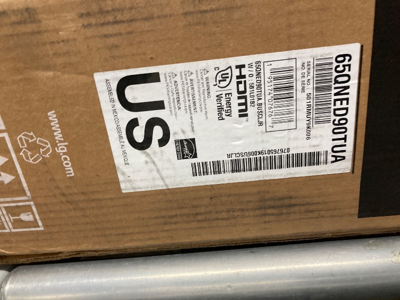 Photo 1 of ***PARTS ONLY***
LG 65-Inch Class QNED90T Series Mini LED Smart TV 4K Processor Flat Screen with Magic Remote AI-Powered with Alexa Built-in (65QNED90TUA, 2024) factory sealed 