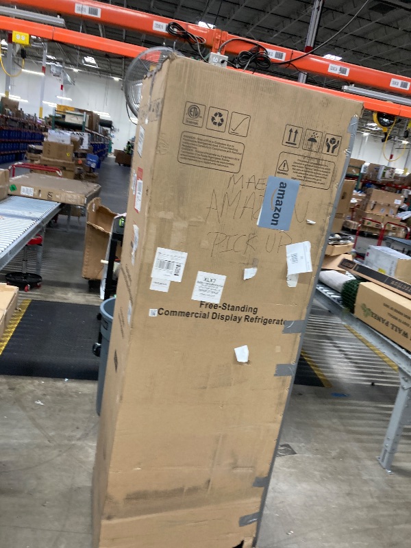Photo 1 of 14.8 Cu Ft ETL & DOE Certified Commercial Merchandiser Refrigerator for Beverage,Glass Door Upright Display Fridge with Front LED Light,Large Freestanding Business Cooler for Shop,Restaurant,etc