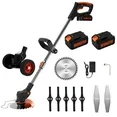 Photo 1 of 
Cikuci Cordless Grass String Trimmer, Electric Weed Eater Lawn Edger with 2Pcs Battery
