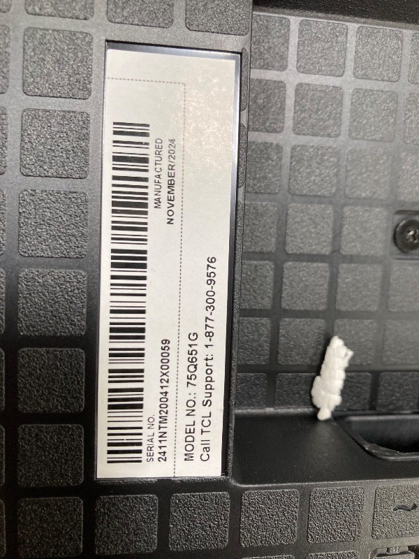 Photo 1 of ***(PARTS ONLY-SELLING AS PARTS ONLY-DAMAGE SCREEN CRACKED)*** 
TCL 75-Inch Q65 QLED 4K UHD Smart TV with Google TV (75Q651G, 2024 Model) Dolby Vision, Dolby Atmos, HDR Pro+, Game Accelerator Enhanced Gaming, Voice Remote, Works with Alexa, Streaming Tele