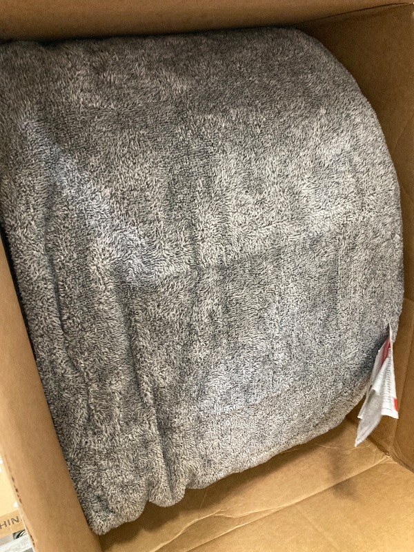 Photo 1 of 3~3.5ft Memory Foam Bean Bag Chair for Adults & Kids by KINMEROOM | Reinforced Premium Plush Cover, Heather Gray
