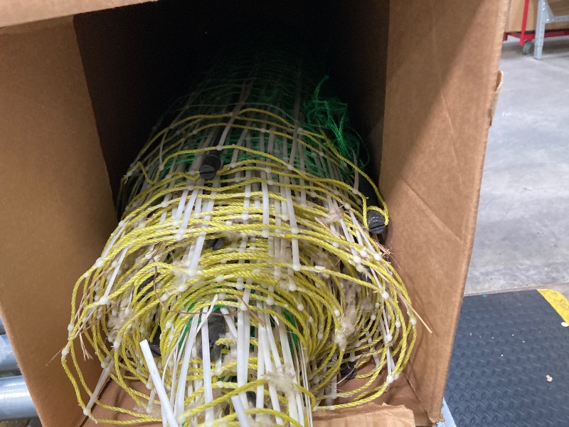 Photo 1 of ***ONLY THE NETTING AND SOME POSTS**Electric Fence Netting - Chicken Fences for The Yard Semi-Rigid Net for Livestock or Poultry Fence Double Spiked Poultry Netting Fence Electric Portable 35" H x 164' L, 14 Posts
