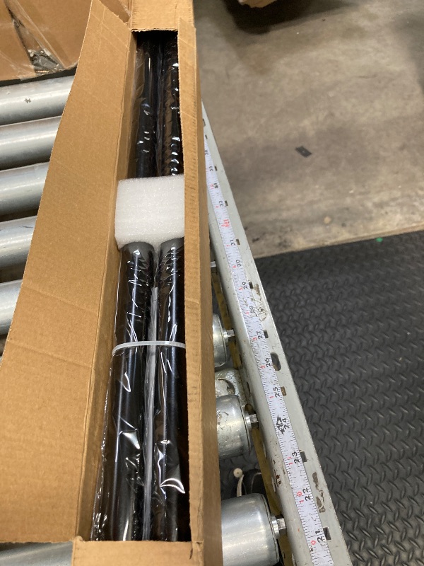 Photo 1 of 1" Rust-Resistant Curtain Rod,Black Curtain Rods for Windows 72" to 144", End Indoor/Outdoor Single Curtain Rod
