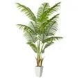 Photo 1 of **MISSING LEAVES-ONLY HAS 3 LEAVES**RTB-Alupssuc 5ft Tall Faux Palm Tree with 12 Detachable Trunks, Large Indoor Tropical Artificial Dypsis Lutescens Tree, Real Touch Silk Areca Palm Tree in Pot for Home & Housewarming Decor